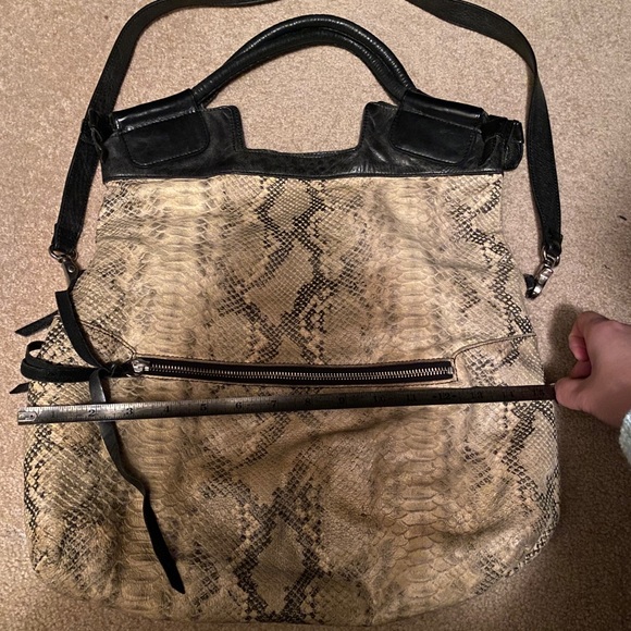 Python printed leather tote - Picture 3 of 3